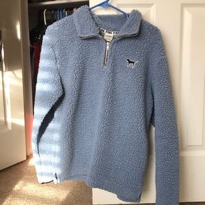 Pink Victoria’s Secret Fleece Zip-Up Sweater